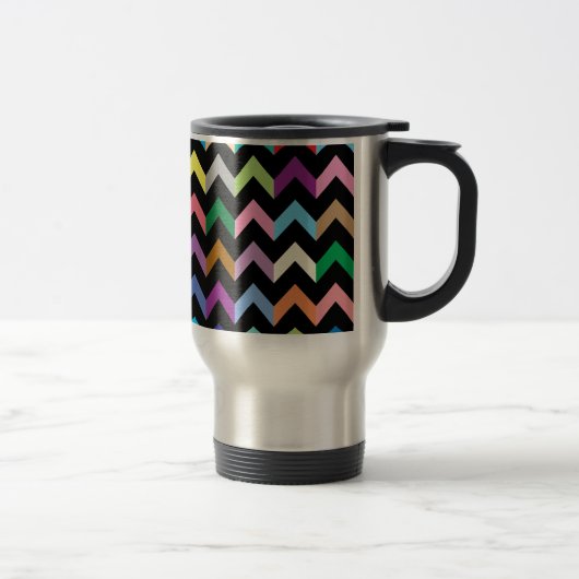 Mug De Voyage Motif de zigzag coloré (Droit)