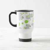 Mug De Voyage Motif D'Eléphants, Eléphants Mignons, Votre Nom (Gauche)