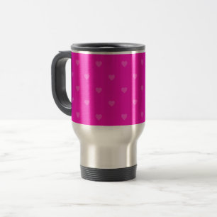 Mug De Voyage Motif des coeurs roses