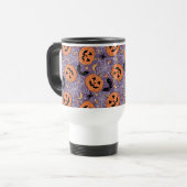 Mug De Voyage Motif d'Halloween violet Jack-O-lanterne (Devant gauche)