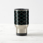 Mug De Voyage Motif diamant texturé bleu (Centre)
