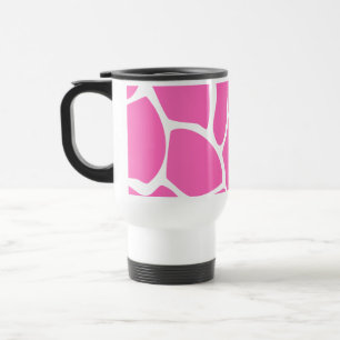 Mug De Voyage Motif d'impression de girafe dans le rose lumineux