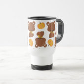 Mug De Voyage Motif D'Ours, Ours Mignons, Automne, Citrouille (Devant droit)