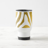 Mug De Voyage Motif Faux Gold Zebra Print Stripes (Centre)