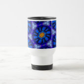 Mug De Voyage Motif Fleurs bleues Abstraites (Centre)