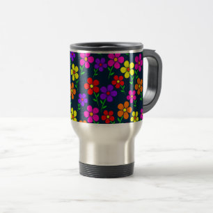 Mug De Voyage Motif floral de fleurs colorées