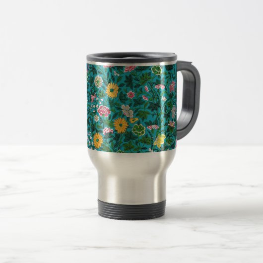 Mug De Voyage Motif floral ornemental (Devant droit)