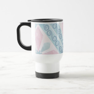 Mug De Voyage Motif Géométrique Diamant Bleu