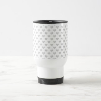 Mug De Voyage motif grunge girly d'emo gris de coeurs de la