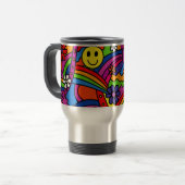 Mug De Voyage Motif hippie d'arc-en-ciel (Devant gauche)