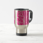 Mug De Voyage Motif imprimé zèbre rose (Devant droit)