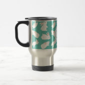 Mug De Voyage Motif lapin mou sur Monogramme Turquoise (Gauche)