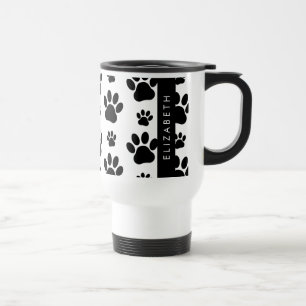 Mug De Voyage Motif mâle, Patrouilles de chien, Noir et Blanc, V