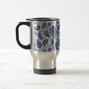 Mug De Voyage Motif Paisley Bleu