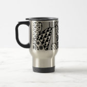 Mug De Voyage Motif Patchwork Noir & Blanc 02 (Gauche)