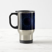 Mug De Voyage Motif poreux bleu de fractale (Gauche)