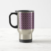 Mug De Voyage Motif Quatrefoil blanc mauve tendance (Gauche)