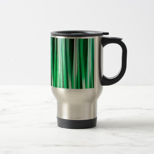 Mug De Voyage Motif rayé d'océan bleu vert (Droit)