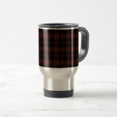 Mug De Voyage Motif rouge foncé, noir (Tartan) (Devant droit)