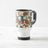 Mug De Voyage Motif sans couture avec filles noires et blanches (Devant droit)