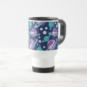 Mug De Voyage Motif spatial, Planètes, Étoiles, Galaxie, Cosmos (Devant droit)