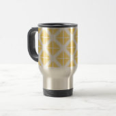 Mug De Voyage Motif triangle à la mode jaune (Devant gauche)