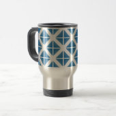 Mug De Voyage Motif triangle bleu tendance (Devant gauche)