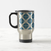 Mug De Voyage Motif triangle bleu tendance (Gauche)