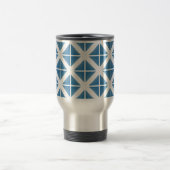 Mug De Voyage Motif triangle bleu tendance (Centre)