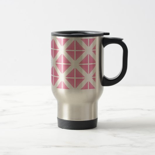 Mug De Voyage Motif triangle rose tendance (Droit)