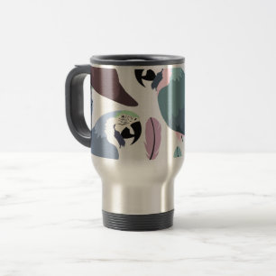 Mug De Voyage Motif tropical de perroquets modernes