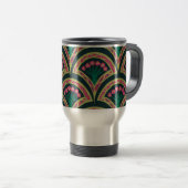 Mug De Voyage motif vert en forme de coquillage (Devant droit)