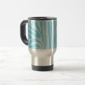 Mug De Voyage Motif Zèbre Bleu (Devant gauche)