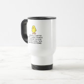 MUG DE VOYAGE MOTIVATIONS DE POULET (Devant gauche)
