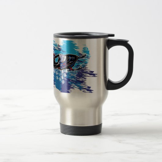 Mug De Voyage Motoneige graphique (Droit)