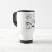 Mug De Voyage Mots Inspirants Noir Blanc (Devant gauche)