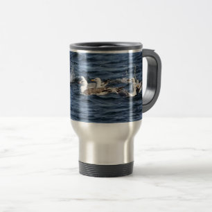 Mug De Voyage Mouettes Flottant sur l'Océan Après avoir Mangé de