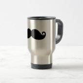 Mug De Voyage Moustache noire vintage drôle (Devant droit)