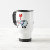 Mug De Voyage Moutons drôles de bande dessinée, épousant des (Devant gauche)