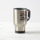Mug De Voyage Moyenne Pour Pousser Vos Boutons Sarcastique Perso (Devant droit)