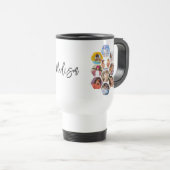 Mug De Voyage Multiphoto Collage simple moderne personnalisé (Devant droit)
