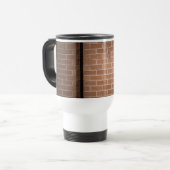 Mug De Voyage Mur en briques rouges texturé (Devant gauche)