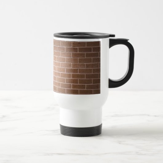 Mug De Voyage Mur en briques rouges texturé (Droite)