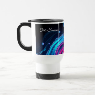 Mug De Voyage Murale d'onde bioluminescente futuriste - Esthétiq