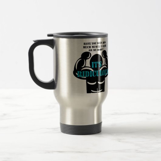 Mug De Voyage muscles si forts que c'est ridicule drôle (Gauche)