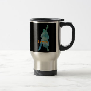 Mug De Voyage Musicien de jazz de jeu bas