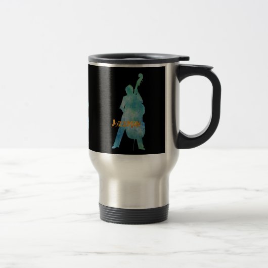 Mug De Voyage Musicien de jazz de jeu bas (Droit)