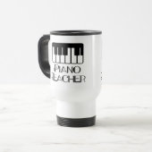 Mug De Voyage Musique de clavier de professeur de piano (Devant gauche)