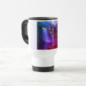 Mug De Voyage Musique de forêt de loup mystique (Devant gauche)