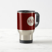 Mug De Voyage Musique de monogramme à rayures (Devant droit)